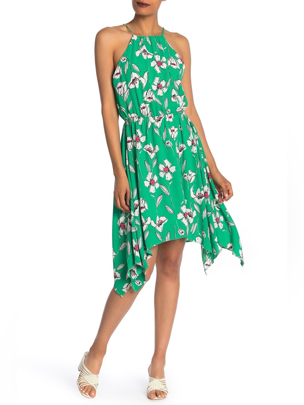 Vanity Room – Printed Handkerchief Hem Dress